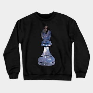 Bishop Chess Piece Starry Night Galaxy Crewneck Sweatshirt